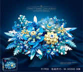 ABS Plastic Assembled Building Blocks Flowers Toys Christmas Table Ornaments Flower Building Block Set